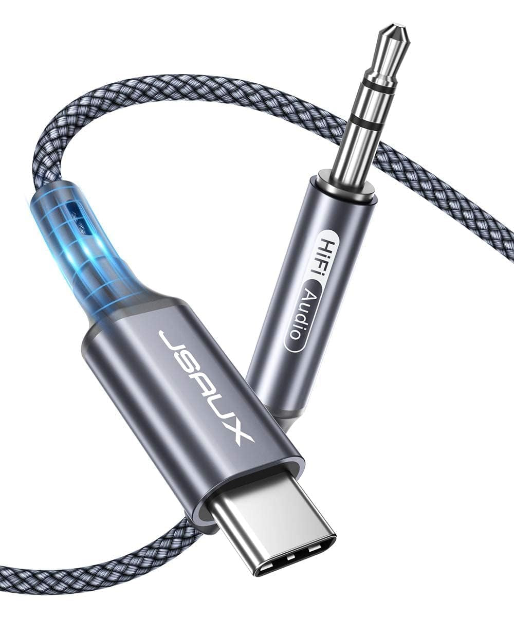 USB C to 3.5Mm Audio Aux Jack Cable 3.3Ft, USB Type C to 3.5Mm Headphone Stereo Car Cord Compatible with Iphone 17 16 15 Pro Max Air Iphone 17E, Galaxy S24 S23 S22 Ultra, Ipad Pro, Pixel 9/8