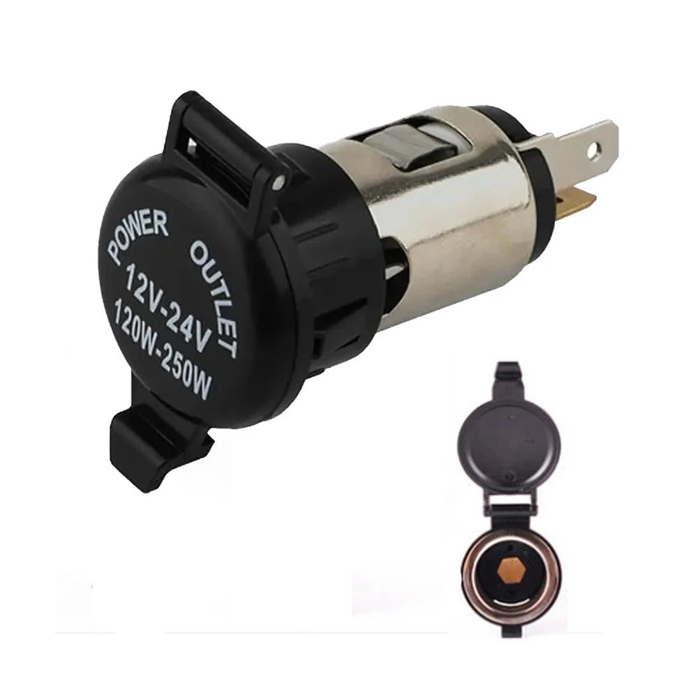 DC 12-24V Cigar Lighter Socket Car Cigarette Lighter Female Socket Power Plug Auto Motorcycle Car Marine Atv Rv Accessories