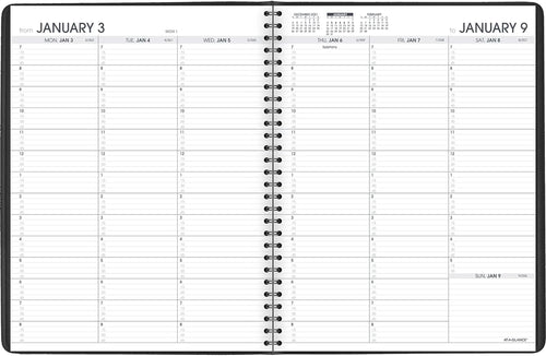 2022 Weekly Appointment Book & Planner by , 8-1/4" X 11", Large, Black (7095005)