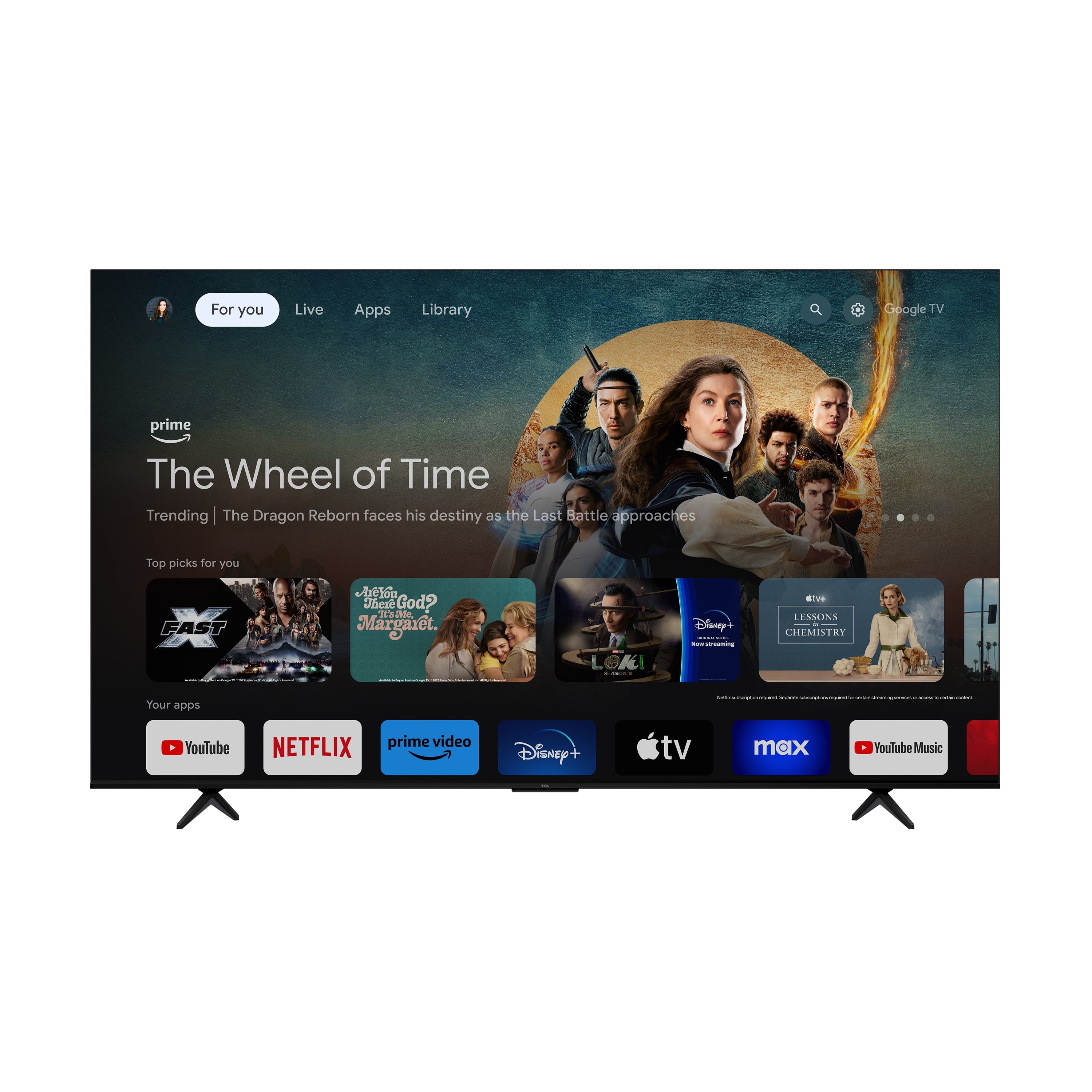 (Open Box)  85” Class S5 (85S551G) 4K UHD HDR LED Smart TV with Google TV (NEW 2024)