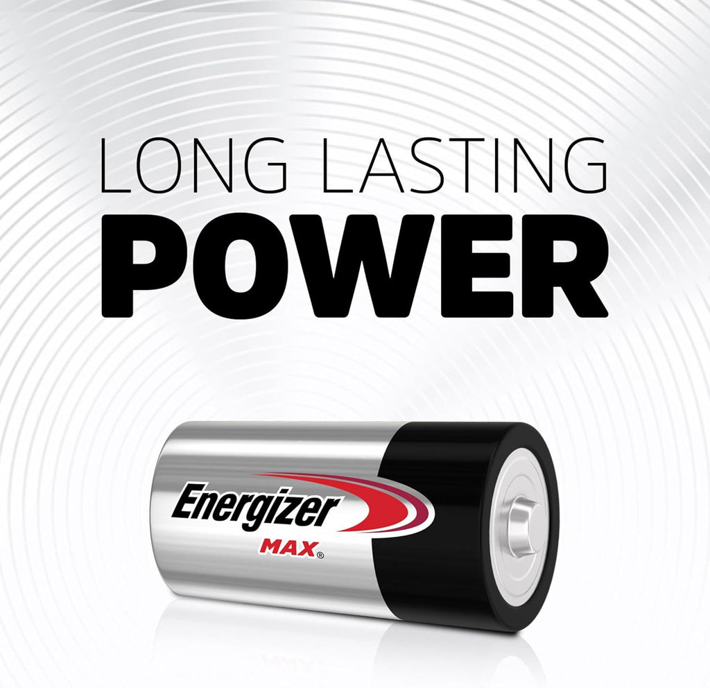 MAX C Batteries, Premium Alkaline C Cell Batteries (8 Battery Count)