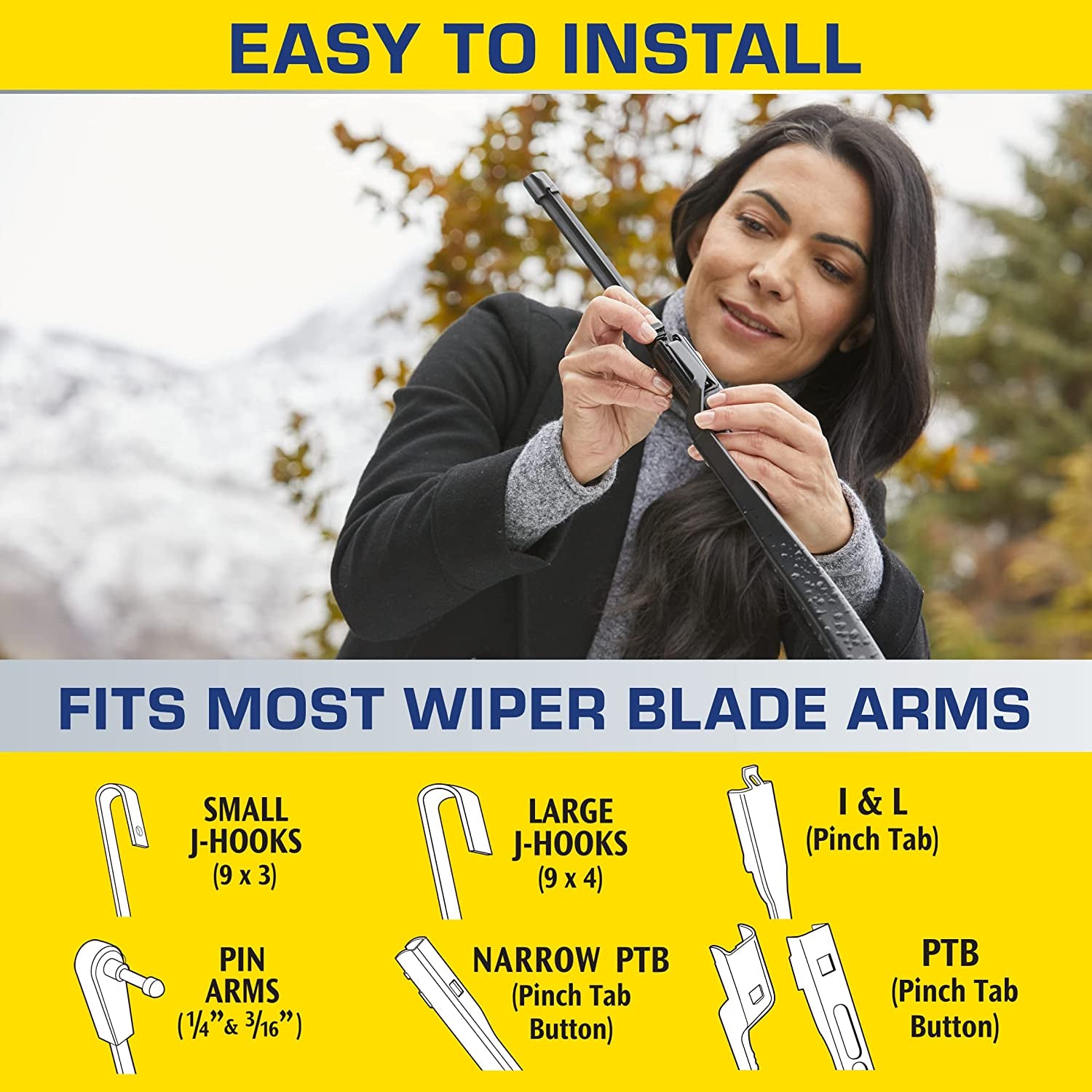 810163 Repellency Water Repellent Wiper Blades, 26" & 16" Windshield Wipers, All Weather Streak-Free for Enhanced Visibility W/ Water Repellency Formula