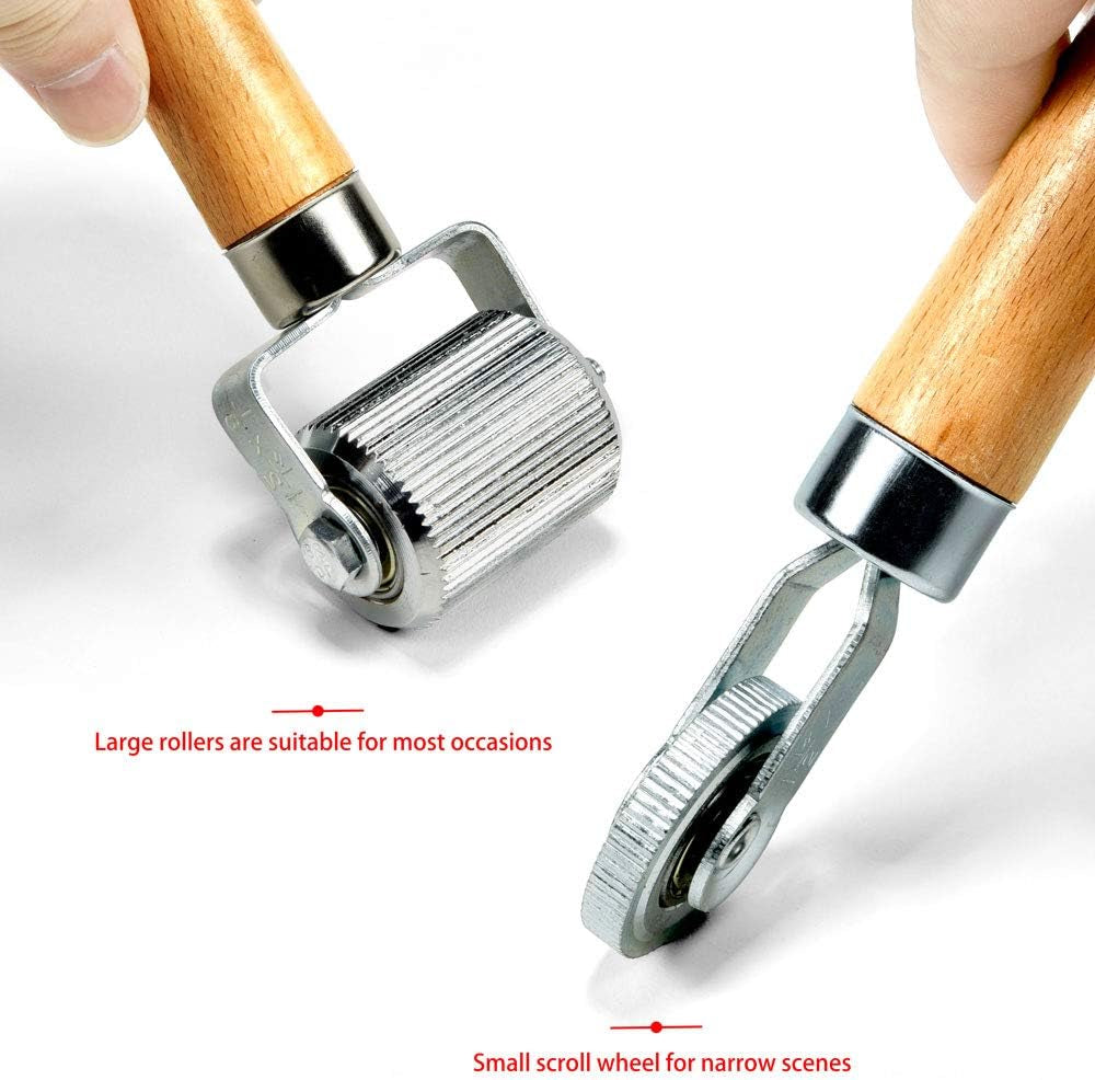 Car Sound Deadening Roller, 0.7Lb Extremely Smooth Sound Insulation Roller Metal, Noise Deadening Sound Deading Tool (2 PCS - 1.69 Inch/0.24 Inch)